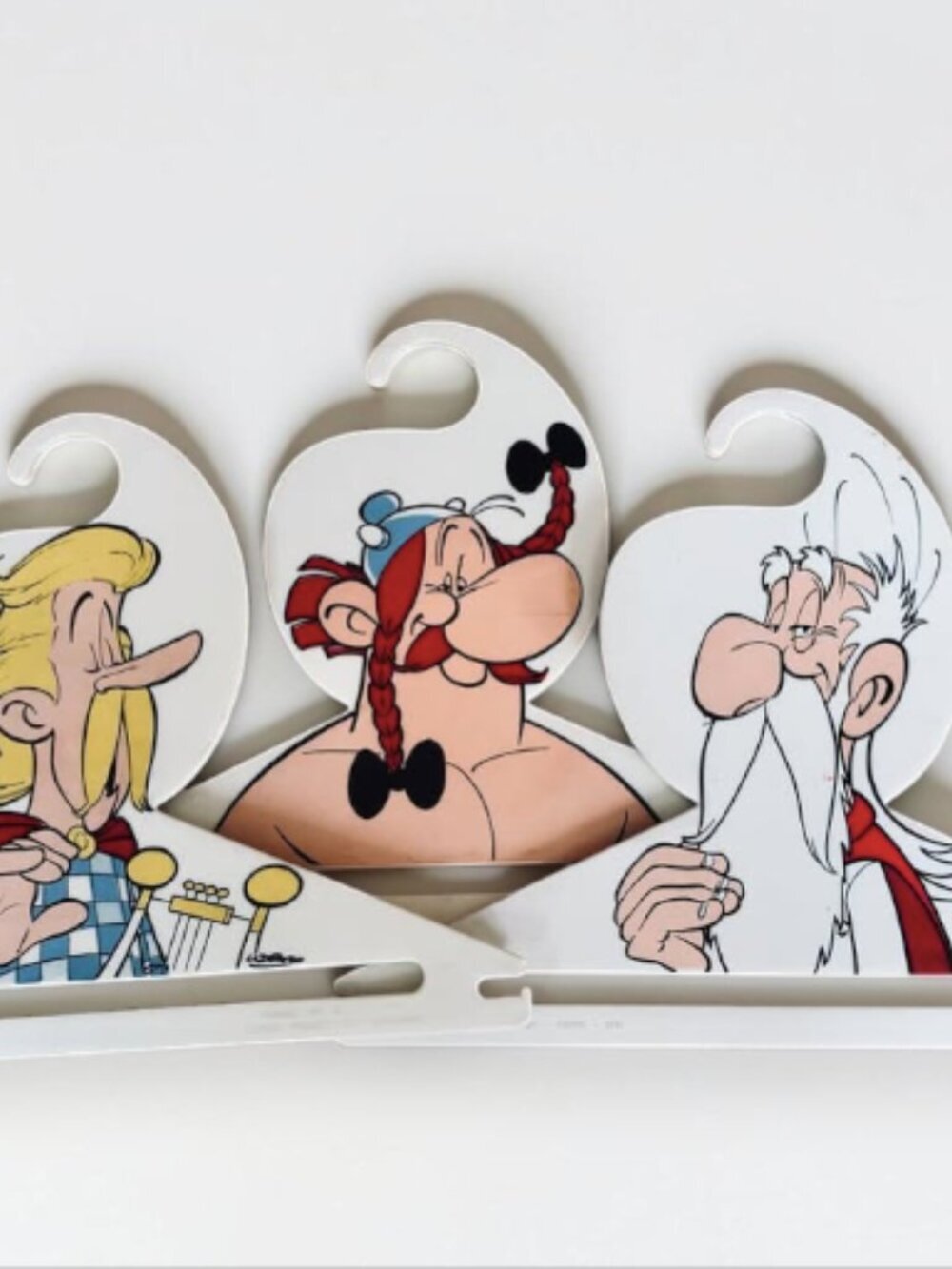 Vintage 1971 Asterix Hangers Set of 3 Obelix Dargaud French Comic Book Rare